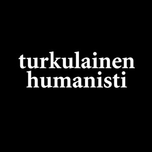 T-paidoissa ja kangaskasseissa on Turkulainen humanisti -painatus.